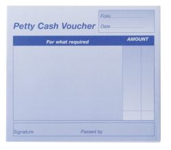 Petty Cash Pads Blue 20 Pads Per Pack