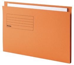 Viking Heavy Weight Square Cut Folders Orange Foolscap 100 Per Box 