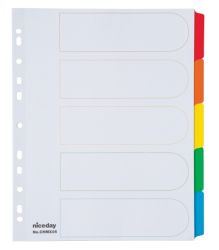 Viking Mylar Unprinted Dividers 5 Part A4