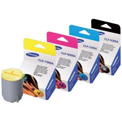Samsung CLP300A CLPM300A CLPC300A CLPK300A Printer Ink Cartridge Bundle