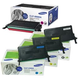 Samsung CLP660BND Black Cyan Magenta Yellow Toner Cartridge