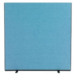 Versatile Freestanding Dividing Screens Full Width Woolmix Fabric Crystal Blue W1500 x H1500mm