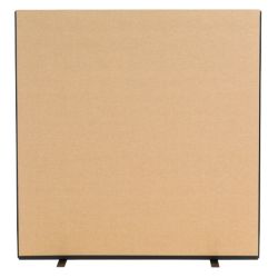 Versatile Freestanding Dividing Screens Full Width Woolmix Fabric Beige 1500 x 1500 mm