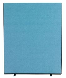 Versatile Freestanding Dividing Screens Full Width Woolmix Fabric Crystal Blue W1500 x H1800mm