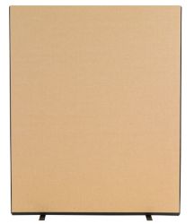 Versatile Freestanding Dividing Screens Full Width Woolmic Fabric Beige 1500 x 1800 mm