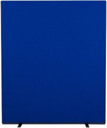 Versatile Freestanding Dividing Screens Woolmix Fabric Royal Blue 1500 x 1800 mm