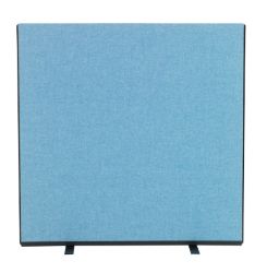 Versatile Freestanding Dividing Screens Full Width Woolmix Fabric Crystal Blue W1200 x H1200mm