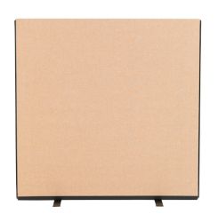 Versatile Freestanding Dividing Screens Full Width Woolmix Fabric Beige 1200 x 1200 mm