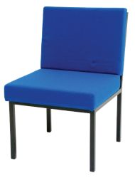 GGI Steel Frame Reception Chair Fabric Blue