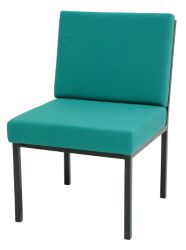 GGI Steel Frame Reception Chair Fabric Green
