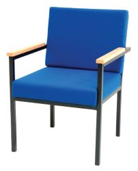 GGI Steel Frame Reception Armchair Fabric Blue
