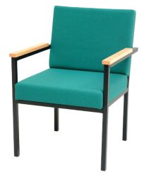 GGI Steel Frame Reception Armchair Fabric Green