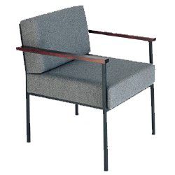 GGI Steel Frame Reception Armchair Fabric Grey