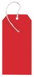 Coloured Strung Tags Red