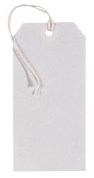 Coloured Strung Tags White