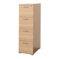 Sun Modern Office Furniture 4 Drawer Filing Cabinet Beech 41W x 60D x 134H cm
