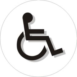 Disabled Quality Office Sign 60 x 60mm