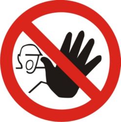 Quality Signs No Entry Self Adhesive Polyurethane 60 x 60 mm