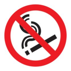 Quality Signs No Smoking Self Adhesive Polyurethane 60 x 60 mm