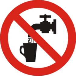 Quality Signs Drinking Water Self Adhesive Polyurethane 60 x 60 mm