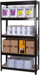 4 Tier Boltless Shelving Unit Black 1400h x 700w x 300d