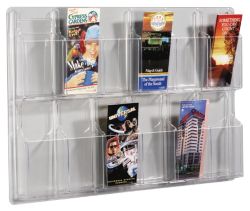Crystal Clear Wall Display Unit 12 Leaflet Unit 762 x 518 x 63 mm
