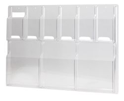 3 Magazine 6 Leaflet Clear Display Unit