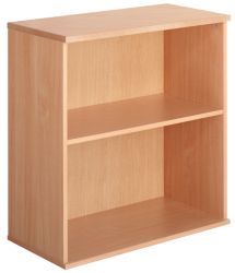 Largo Beech Effect Desk High Bookcase Beech 80W x 60D x 73H cm 