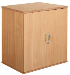 Largo Beech Effect Desk High Cupboard Beech 80W x 60D x 73H cm 