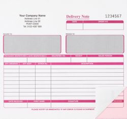 Ease Apart Personalised Delivery Note Set 2 Part 203 x 178 mm 250 Sets Per Pack