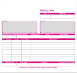 Ease Apart Personalised Delivery Note Set 3 Part 203 x 178 mm 250 Sets Per Pack