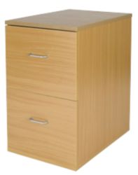 Newbury Office Furniture 2 Drawer Filing Cabinet Oak H410xD600xH694mm