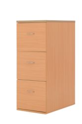 Newbury Office Furniture 3 Drawer Filing Cabinet Beech H410xD600xH1008mm