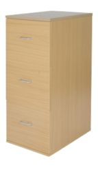 Newbury Office Furniture 3 Drawer Filing Cabinet Maple H410xD600xH1008mm