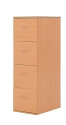 Newbury Office Furniture 4 Drawer Filing Cabinet Beech H410xD600xH1322mm