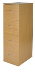 Newbury Office Furniture 4 Drawer Filing Cabinet Oak H410xD600xH1322mm