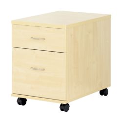 Newbury Office Environment 2 Drawer Mobile Pedestal Maple 41W x 614D x 556H cm