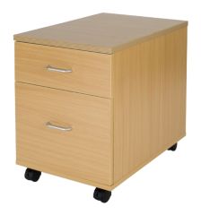 Newbury Office Environment 2 Drawer Mobile Pedestal Oak 41W x 614D x 556H cm