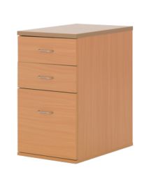 Newbury Office Environment 60cm Deep Desk High Pedestal Beech 41W x 60D x 725 cm 