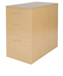 Newbury Office Environment 60cm Deep Desk High Pedestal Maple 41W x 60D x 725 cm 