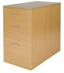 Newbury Office Environment 60cm Deep Desk High Pedestal Oak 41W x 60D x 725 cm 