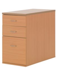Newbury Office Environment 75cm Deep Desk High Pedestal Beech 41W x 75D x 725H cm 