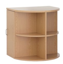 Newbury Office Environment Desk High CPU Radial Beech 75W x 60D x 725H cm