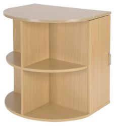 Newbury Office Environment Desk High CPU Radial Maple 75W x 60D x 725H cm