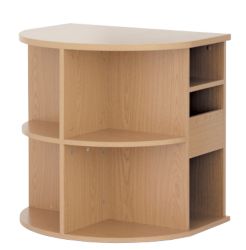 Newbury Office Environment Desk High CPU Radial Oak 75W x 60D x 725H cm