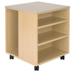 Newbury Office Environment Mobile Printer Stand Maple 50W x 50D x 584H cm