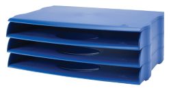 Avery Wide Entry Letter Tray Blue