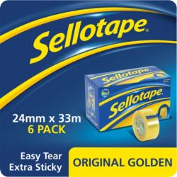 Sellotape Small Core Tape 24 mm x 33 m 6pk