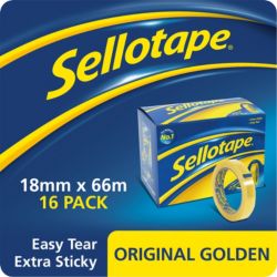 Sellotape Large Core Tape 19 mm x 66 m 16pk