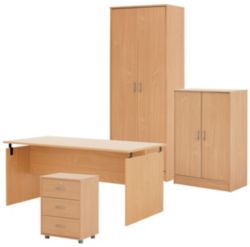 Duo Office Furniture Bundle Deal Beech